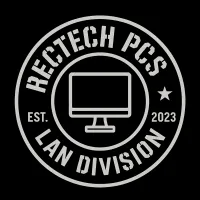 RecTech PCs LAN Division – Classic Multiplayer Era Sticker 4 Inch – Image 1