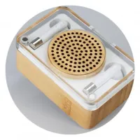 Bamboo Wireless Speaker & Earbud Set – Image 2