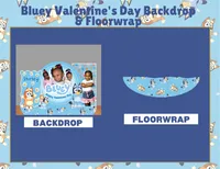 Bluey Valentine's Day Bcakdrop & Floorwrap – Image 1