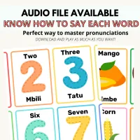 Printable Swahili Flashcards Bundle | English & Swahili  – Image 3