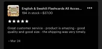 Swahili & English Physical Flashcards  – Image 4