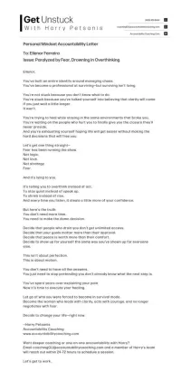 Get Unstuck Coaching Letter – Image 1