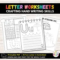 Letter U Activity Printable Book for Preschool and Toddlers | Letter U Worksheets | Printable Letter U Coloring Pages – Image 5