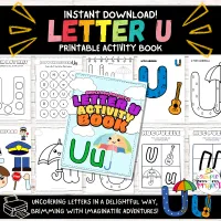 Letter U Activity Printable Book for Preschool and Toddlers | Letter U Worksheets | Printable Letter U Coloring Pages – Image 1