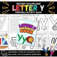 Letter Y Activity Printable Book for Preschool and Toddlers | Letter Y Worksheets | Printable Letter Y Coloring Pages – Image 1