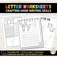 Letter Y Activity Printable Book for Preschool and Toddlers | Letter Y Worksheets | Printable Letter Y Coloring Pages – Image 5