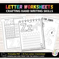 Letter Z Activity Book – Preschool Printable Worksheets & Coloring Pages – Image 5