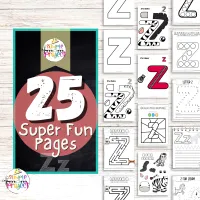 Letter Z Activity Book – Preschool Printable Worksheets & Coloring Pages – Image 2