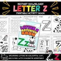 Letter Z Activity Book – Preschool Printable Worksheets & Coloring Pages – Image 1