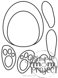 Easy Bunny Rabbit Paper Bag Puppet Craft Printable Template – Image 8