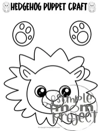 Hedgehog Paper Bag Puppet Craft – Woodland Animal Printable for Kids – Image 7