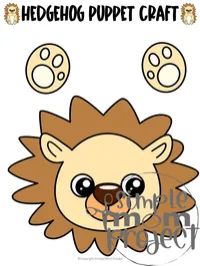 Hedgehog Paper Bag Puppet Craft – Woodland Animal Printable for Kids – Image 9