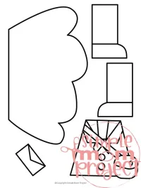Mail Carrier Paper Bag Puppet – Printable Community Helper Craft – Image 4