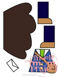 Mail Carrier Paper Bag Puppet – Printable Community Helper Craft – Image 6