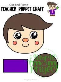 Teacher Paper Bag Puppet – Printable Community Helper Craft – Image 7