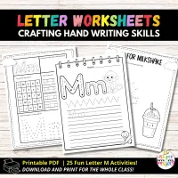 Letter M Activity Printable Book for Preschool and Toddlers | Letter M Worksheets | Printable Letter M Coloring Pages – Image 5