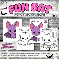 Bat Craft Templates – Printable Paper Bat Activity for Kids – Image 1