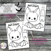 Bat Craft Templates – Printable Paper Bat Activity for Kids – Image 2
