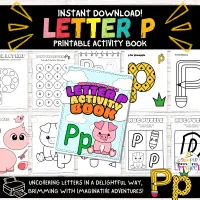 Letter P Activity Printable Book for Preschool and Toddlers | Letter P Worksheets | Printable Letter P Coloring Pages – Image 1