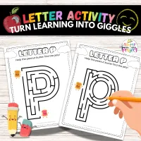 Letter P Activity Printable Book for Preschool and Toddlers | Letter P Worksheets | Printable Letter P Coloring Pages – Image 7