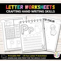 Letter P Activity Printable Book for Preschool and Toddlers | Letter P Worksheets | Printable Letter P Coloring Pages – Image 5