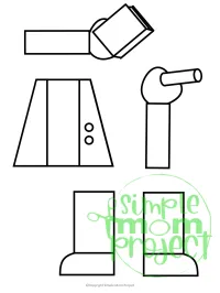 Teacher Paper Bag Puppet – Printable Community Helper Craft – Image 4