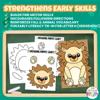 Hedgehog Paper Bag Puppet Craft – Woodland Animal Printable for Kids – Image 3