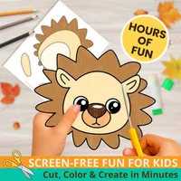 Hedgehog Paper Bag Puppet Craft – Woodland Animal Printable for Kids – Image 4