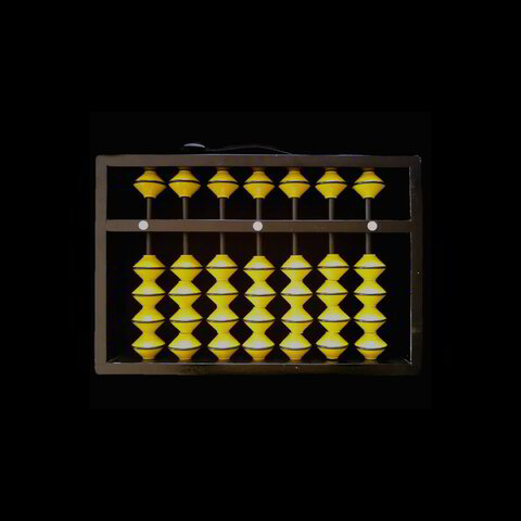 Abacus Teacher Abacus (Large) - 7 Rod yellow beads – Image 1