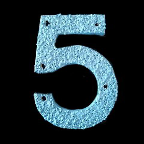 Wooden number 5 – Image 1