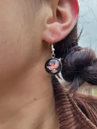 Astronaut Bird & Stars Handmade Earrings – Image 2