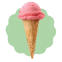 StrawVery Ice Cream Single Scoop Cone – Image 1
