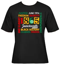 Juneteenth T-shirts – Black, S