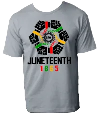 Juneteenth T-shirts – Gray, S