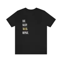 Taxes Short Sleeve Tee (Black) – Image 1