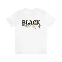 Black & Wealthy Short Sleeve Tee (White) – Image 1