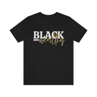 Black & Wealthy Short Sleeve Tee (Black) – Image 1