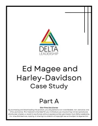Ed Magee and Harley-Davidson Case Study Part A – Image 1
