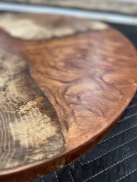 *SOLD* Red Oak Epoxy Round Table Top – Image 2