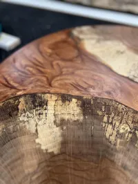 *SOLD* Red Oak Epoxy Round Table Top – Image 3