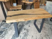 Elm Desk with White Epoxy River – Image 4