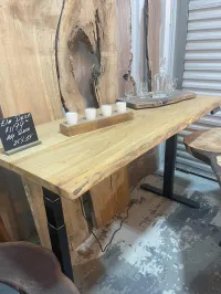 *SOLD* Elm Desk with Adjustable Base – Image 2