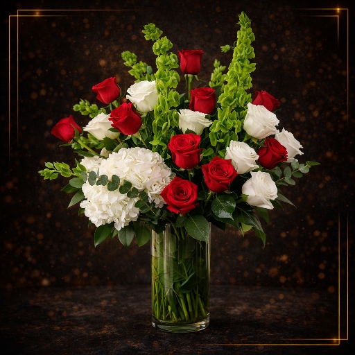 Crimson & Ivory Elegance – Image 1