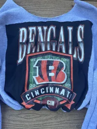 Cincinnati Bengals Cropped Custom Sweatshirt – Image 2