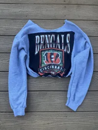 Cincinnati Bengals Cropped Custom Sweatshirt – Image 1