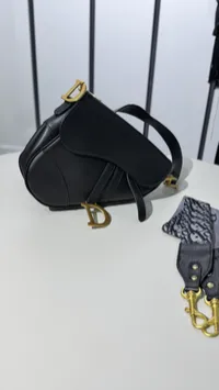 Dior Saddle Bag (black) – Black & Gold