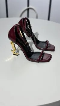 YSL - Opyum sandals burgundy – Image 3