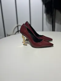 Ysl Heels Burgundy  – Image 1