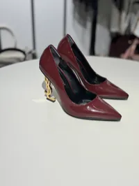 Ysl Heels Burgundy  – Image 2