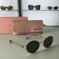 Miu Miu - Metal Frame Oval Black Lenses – Image 3